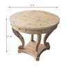 Cierra Wood Round Coffee Table,Farmhouse Style Small Size Coffee Table With Storage,Natural Wood Grain Distressed Pedestal Base-Maison Boucle - 3 of 4