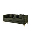 81-Inch Oversized 3-Seater Sectional Sofa, Streamline Modern Fabric Couch with Deep Seating & 3 Lumbar Pillows - 4 of 4