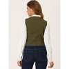 INSPIRE CHIC Women's Denim Sleeveless V Neck Button Down Casual Waistcoat Vest - 4 of 4