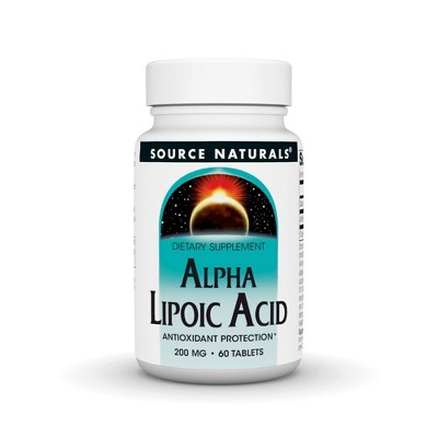 Alpha Lipoic Acid 200mg by Source Naturals, Inc.  -  60 Tablet
