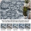 10x13 Soft Washable Area Rug Non Slip Non Shedding Floor Carpet Vintage Farmhouse Rug Low Pile Thin Rug, Distressed Oriental Rug, Foldable Printed - 2 of 4