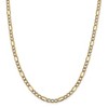 Black Bow Jewelry 5.25mm 14k Yellow Gold & Rhodium Hollow Pave Figaro Chain Necklace - 2 of 4