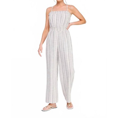 Women's Striped Tie-back Jumpsuit - ALLIE ROSE