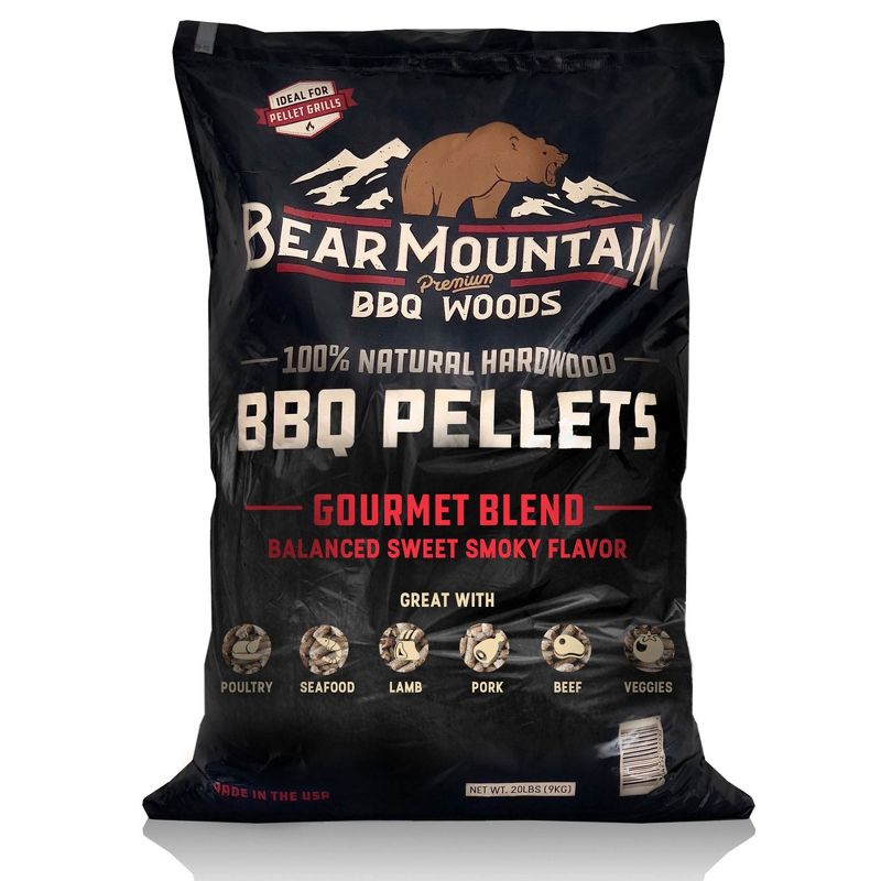 Bear Mountain BBQ Premium All Natural Smoker Wood Chip Pellets For Outdoor Gas, Charcoal, and Electric Grills, 1 of 7