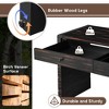 Curved Console Table with Storage, Wooden Entryway Table with 2 Drawers, Farmhouse Rustic Console Tables for Entryway, Hallway, Living Room - 4 of 4