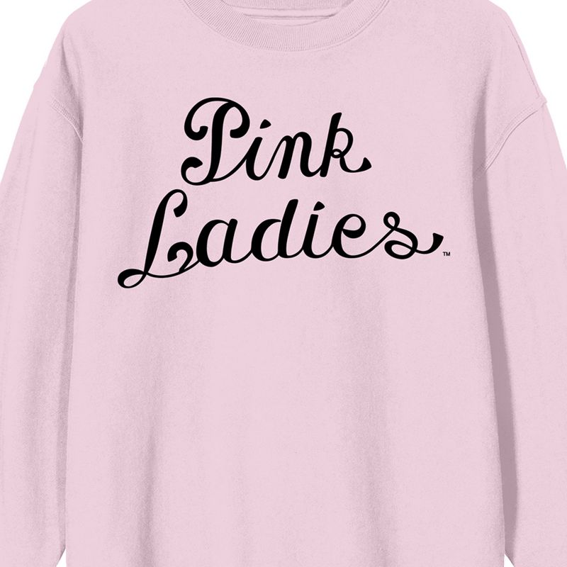 Grease Pink Ladies Logo Women's Pink Crew Neck Graphic Sweatshirt, 2 of 3