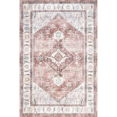 nuLOOM Lawrence SpinClean Machine Washable Stain-Resistant Area Rug