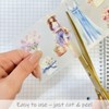 Wrapables Aesthetic Floral Fashion PET Washi Tapes for Scrapbooking, Stationery, Journaling, Diary, Card Making (Set of 2), Blue and Lavender - 4 of 4