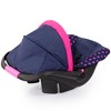 Bayer: Baby Doll Deluxe Car Seat with Canopy- Blue and Pink | Baby Dolls | Pretend | Dress up - 3 of 4