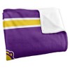 Western Illinois University Primary Logo Stripes Silky 50x60 Blanket, 1 Sided - 3 of 4