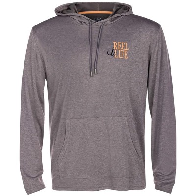 Reel Life Destin Heathered Pullover Hoodie - Medium - Anthracite