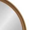 Kate & Laurel All Things Decor 30" Hatherleigh Round Wood Wall Mirror Diameter Gold - 3 of 4