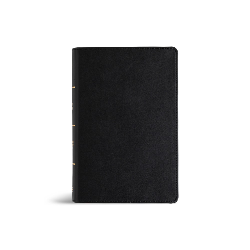 CSB Large Print Personal Size Reference Bible, Digital Study Edition, Easy-To-Read Optimal Type, Black Genuine Leather - by Csb Bibles by Holman