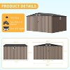Acekool 10x12 FT Metal Outdoor Storage Shed, Lockable Doors, Windows, Sloped Roof, Warm Gray, for Garden Patio Lawn - 2 of 4