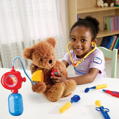 19-Piece Colorful Plastic Doctor Play Set with Case