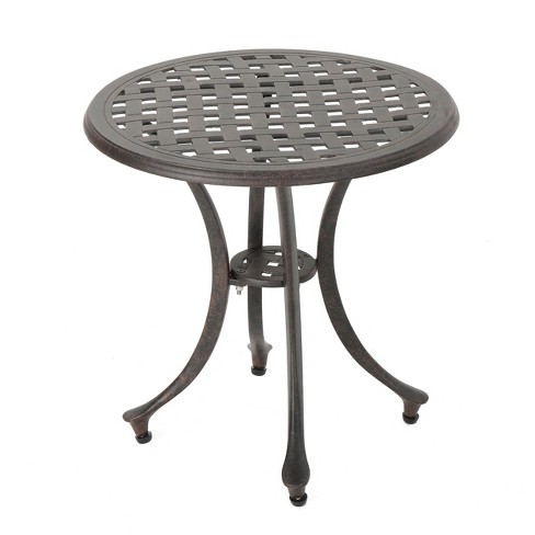 Lola 19 Cast Aluminum Side Table Bronze Christopher Knight Home Target