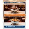 Chafing Dishes for Buffet, 5 QT Buffet Servers and Warmers Set of 2/4, Round Chafing Dishes with Glass Lid, Stainless Steel Food Warmers - 4 of 4