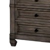 Royal Hampton Nightstand with USB Port and Hidden Drawer, Gray Solid Wood - 4 of 4