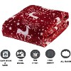 Elegant Comfort Super Soft Christmas Prints Blanket Home D¨¦cor, Warm Cozy Throws for Winter Bedding. - 4 of 4