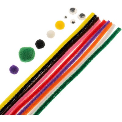 John Bead Craft Combo Pack Pipe Cleaners Pompoms Googly Eyes Activity Kits Essentials Mix 300 Pieces