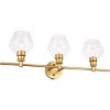 Elegant Lighting Gene 3 light Brass and Clear glass Wall sconce - 4 of 4