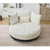 Lyngins Modern Upholstered Single Sofa Chair with Footstool/Pillows,Oversized Accent Chair for Living Room,Bedroom - 2 of 4