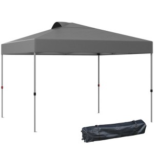 VisioGear 10'*10' Pop Up Canopy Tent, Outdoor Instant Gazebo Sun Shade Shelter for Catering, Wedding, White, 116.1"*116.1"*103.9" - 1 of 4