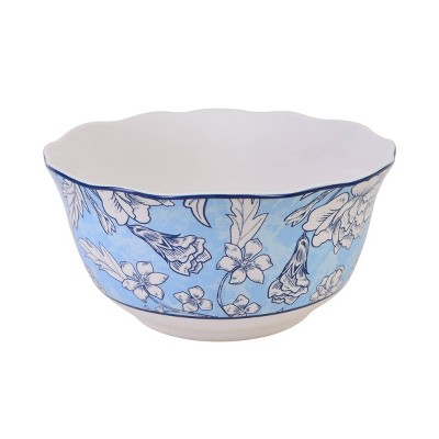Cleremont Blue Floral Porcelain 12-Piece Dinnerware Set