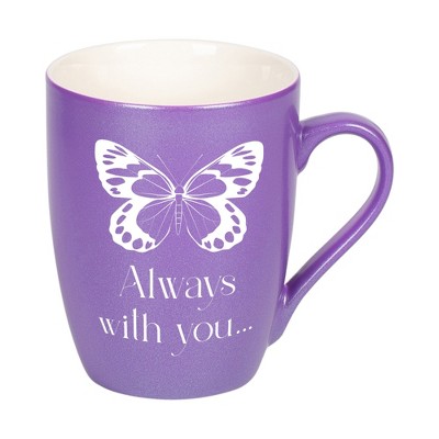 Elanze Designs Always With You Passion Purple 10 ounce New Bone China Coffee Cup Mug