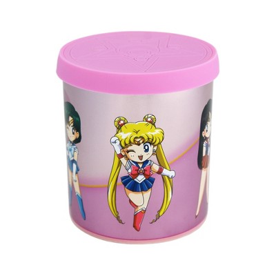 Sailor Moon Pink Ceramic Mug with Plastic Lid, 16 oz