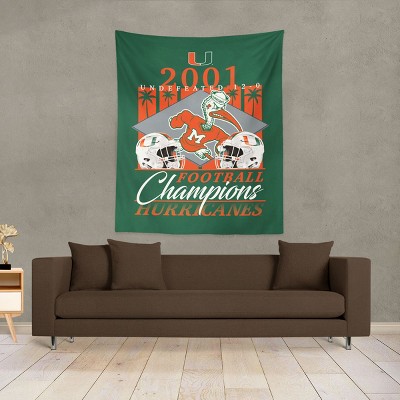 Miami Hurricanes 2001 Champions Polyester Wall Hanging
