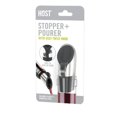Stainless Steel Wine Bottle Pourer and Stopper