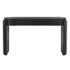 Luxystar Console Table with Natural Wood Grain Finish, Oval Top and 2 Drawers for Entryway and Living Room, Black - 2 of 4