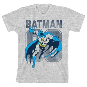 Batman Number 00 Boy's Heather Grey T-shirt - 1 of 3
