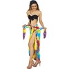 LA LEELA Women's Beach Wrap Bikini Swimwear Cover up Bathing suit Summer Wraps Swimsuit Sarong Skirts for Women One Size Purple, Tie Dye Design - 2 of 4