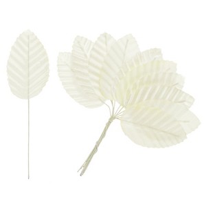 Unique Bargains Artificial Silk Wire Single Flower Leaves for DIY - 1 of 4