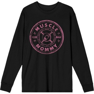 Muscle Mommy Weight Plate Adult Crew Neck Long Sleeve Tee - 1 of 2