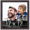 PosterPalooza | Square Textured Brown Picture Frame - UV Acrylic, Foam Board Backing, Hanging Hardware - 2 of 4