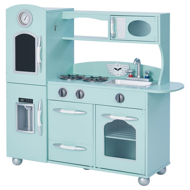 Mint Wooden Toy Kitchen with Fridge Freezer and Oven by Teamson Kids TD-11414M, 1 of 13