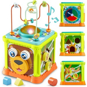 Joyfy Wooden Activity Cube, JungleMontessori Toys, Baby Educational Learning Toys for Toddlers 1 2 3 Year Old, Easter Birthday Gift for Boys Girls - 1 of 4