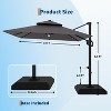 10FT Solar Cantilever Patio Umbrella – 360° Rotation, Windproof Base Included & UPF50+ UV Protection (Rectangular) - 2 of 4