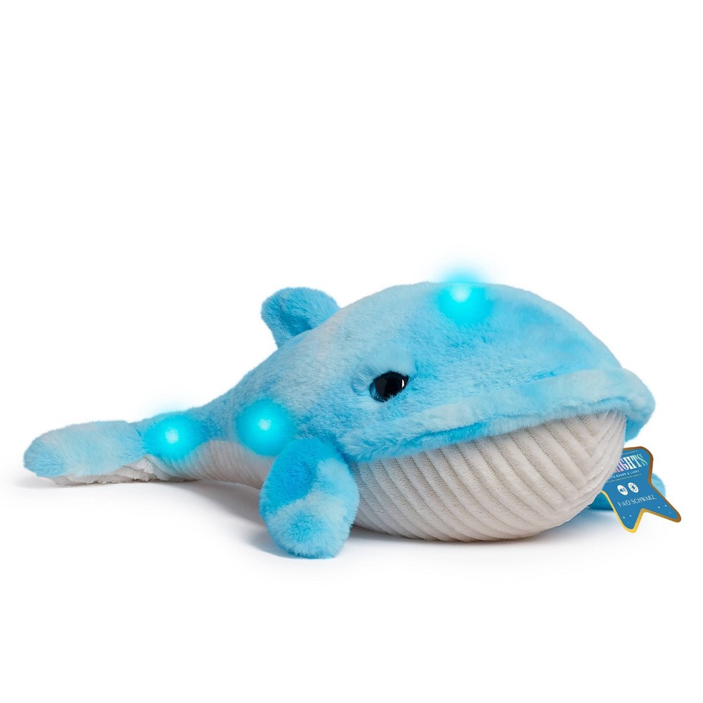 FAO Schwarz 17" Glow Brights LED with Sound Whale Toy Plush