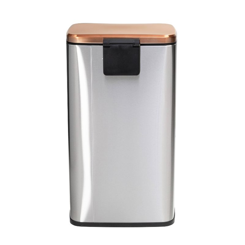 Honey-Can-Do Set of Stainless Steel Step Trash Cans Rose Gold, 4 of 12