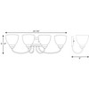 Progress Lighting Heart 4-Light Bath Bracket, Brushed Nickel, Etched Glass Shades - 2 of 3