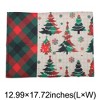 Unique Bargains Christmas Place Mats Linen Red Green Beige White 13"x17.7" 2 Pcs - 3 of 4
