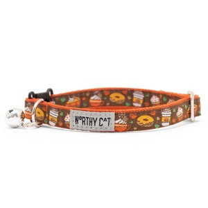 The Worthy Dog Pumpkin Spice Breakaway Adjustable Cat Collar - 1 of 3