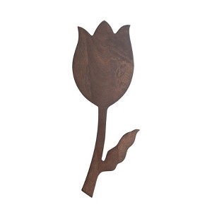 Storied Home Tulip Shaped Mango Wood Serving Board, Natural - 1 of 3
