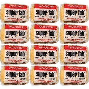 Wooster Genuine 4" Super/Fab 1/2" Nap Roller Cover 12-Pack, R240-4-12PK - 1 of 3