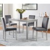 Aukfa 5 Piece Rectangular Dining Table Set with 4 Upholstered Chairs for Kitchen, Dining Room,Silver grey - 2 of 4