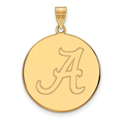 Black Bow Jewelry 10k Yellow Gold Alabama Crimson Tide NCAA Extra Large Pendant